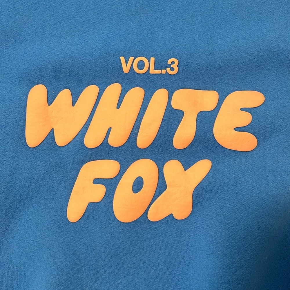 White fox blue and Pink Hoodie. Great Condition